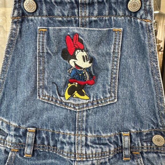 GAP Kids disney minnie mouse overalls embroidered toddler girl denim ruffles - Picture 10 of 10